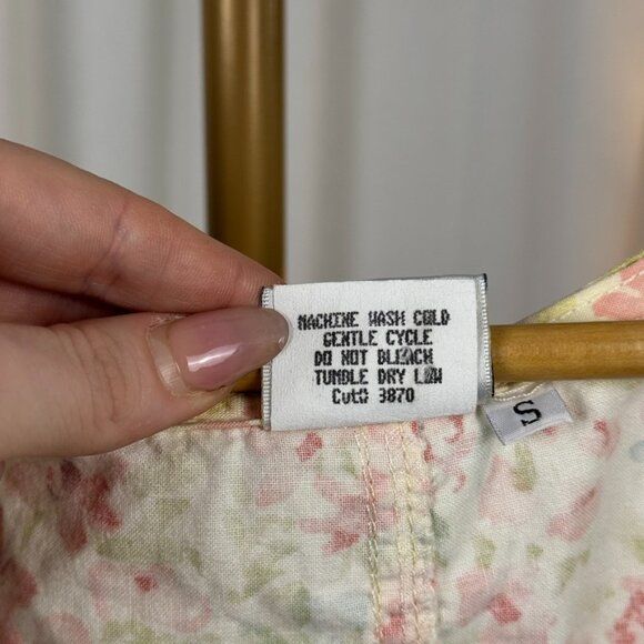 90s Vintage Floral 100% Cotton Cargo Dress by MATCH sz Small - Picture 7 of 10